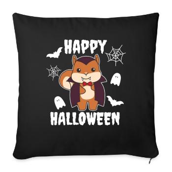 Squirrel Happy Halloween Cute Vampire Costume - Sofa pillowcase 17,3'' x 17,3'' (45 x 45 cm) - black - Front