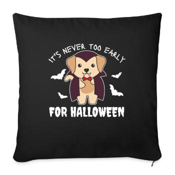 Labrador it's never too early for Halloween vampire - Sofa pillowcase 17,3'' x 17,3'' (45 x 45 cm) - black - Front