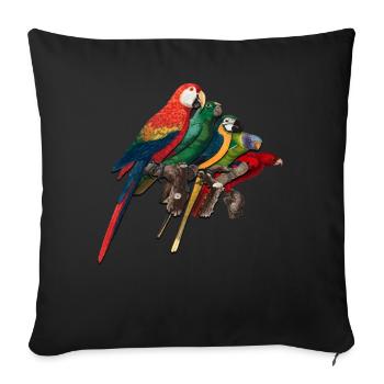 Funny Bird Watcher Birding Watching - Sofa pillowcase 17,3'' x 17,3'' (45 x 45 cm) - black - Front