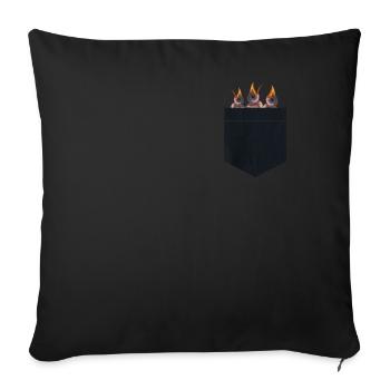 Funny Bird Watcher Birding Watching - Sofa pillowcase 17,3'' x 17,3'' (45 x 45 cm) - black - Front