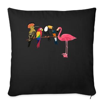 Funny Bird Watcher Birding Watching - Sofa pillowcase 17,3'' x 17,3'' (45 x 45 cm) - black - Front