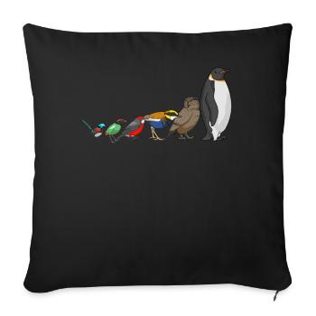 Funny Bird Watcher Birding Watching - Sofa pillowcase 17,3'' x 17,3'' (45 x 45 cm) - black - Front