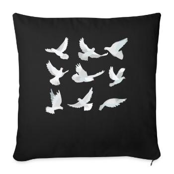Funny Bird Watcher Birding Watching - Sofa pillowcase 17,3'' x 17,3'' (45 x 45 cm) - black - Front