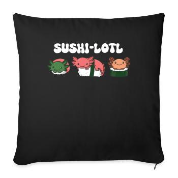 Sushi Axolotls kawaii Sushi Axolotl - Sofa pillowcase 17,3'' x 17,3'' (45 x 45 cm) - black - Front