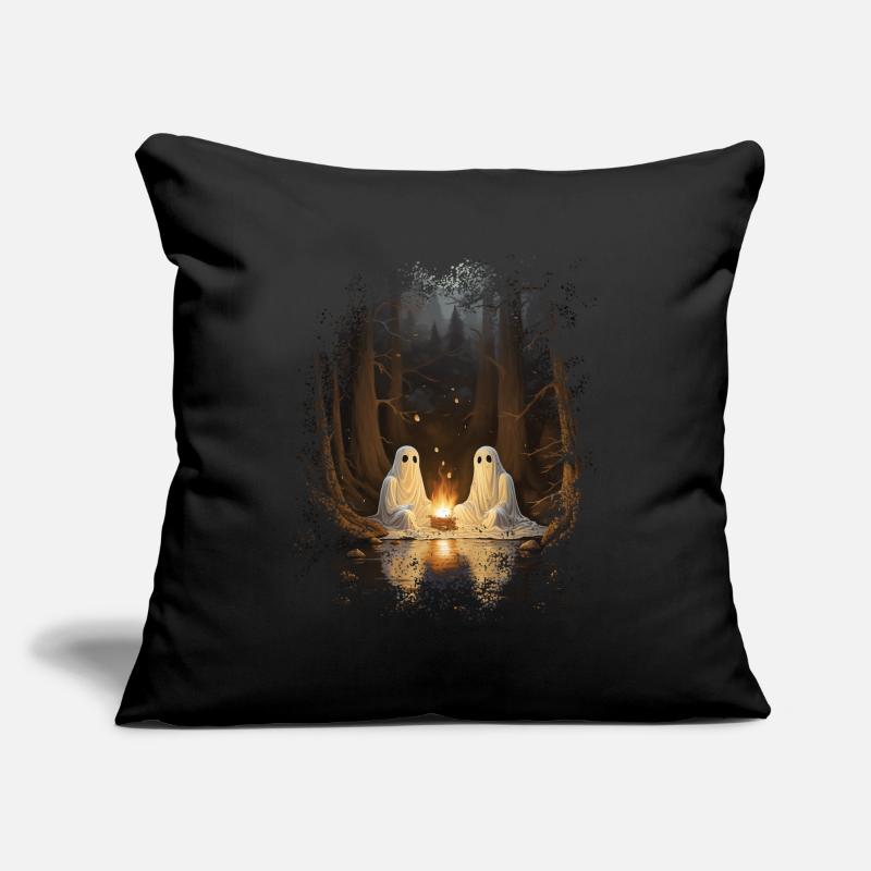 Vintage Ghost Campfire Camping Gothic Halloween Sofa pillowcase 17,3'' x 17,3'' (45 x 45 cm)