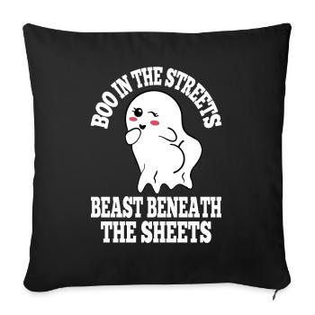 Boo In The Streets Beast Beneath Sheets Playful - Sofa pillowcase 17,3'' x 17,3'' (45 x 45 cm) - black - Front