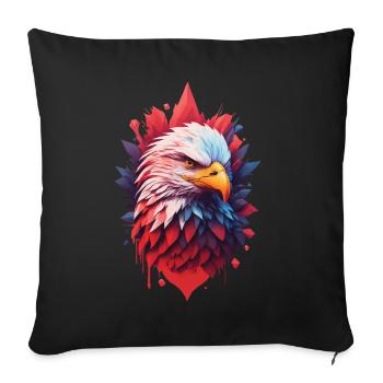Liberté esthétique de l’aigle et fierté du design d’oiseau - Housse de coussin décorative 45 x 45 cm - noir - Devant