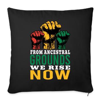From Ancestral Grounds We Rise Now Men Women Black - Sofakissenbezug 45 x 45 cm - Schwarz - Vorne