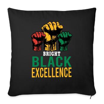Bright Black Excellence Hommes Femmes Femmes Afro Black - Housse de coussin décorative 45 x 45 cm - noir - Devant
