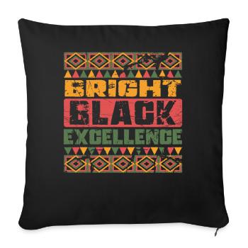 Bright Black Excellence Hommes Femmes Femmes Afro Black - Housse de coussin décorative 45 x 45 cm - noir - Devant
