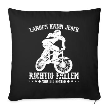 Bike Downhill MTB Fahrradfahren MTB Radfahrer - Sofakissenbezug 45 x 45 cm - Schwarz - Vorne
