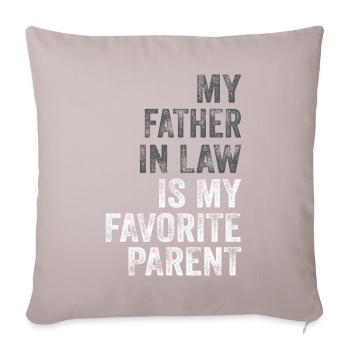 Mon beau-père est mon parent préféré - Housse de coussin décorative 45 x 45 cm - taupe clair - Devant
