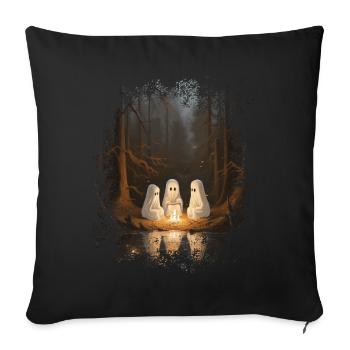Vintage Ghost Campfire Camping Gothic Halloween - Sofa pillowcase 17,3'' x 17,3'' (45 x 45 cm) - black - Front