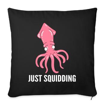 Just Squidding Marine -Zoologe - Sofakissenbezug 45 x 45 cm - Schwarz - Vorne