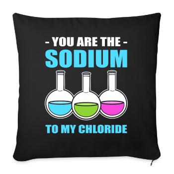 Lustige Chemie Chemiker - Sofakissenbezug 45 x 45 cm - Schwarz - Vorne