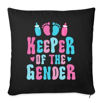 Keeper Of The Gender - Sofa pillowcase 17,3'' x 17,3'' (45 x 45 cm) - black - Front