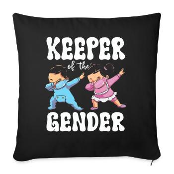 Keeper Of The Gender - Sofa pillowcase 17,3'' x 17,3'' (45 x 45 cm) - black - Front