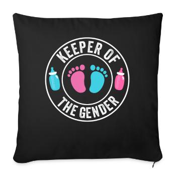 Keeper Of The Gender - Sofa pillowcase 17,3'' x 17,3'' (45 x 45 cm) - black - Front