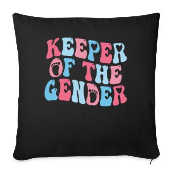 Keeper Of The Gender - Sofa pillowcase 17,3'' x 17,3'' (45 x 45 cm) - black - Front