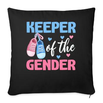 Keeper Of The Gender - Sofa pillowcase 17,3'' x 17,3'' (45 x 45 cm) - black - Front