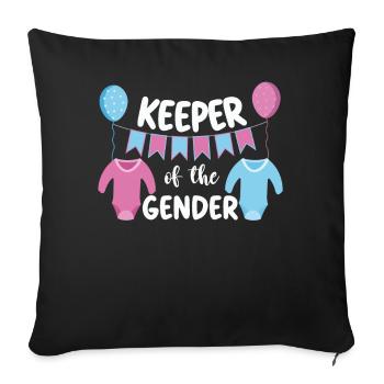 Keeper Of The Gender - Sofa pillowcase 17,3'' x 17,3'' (45 x 45 cm) - black - Front