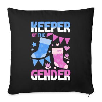 Keeper Of The Gender - Sofa pillowcase 17,3'' x 17,3'' (45 x 45 cm) - black - Front