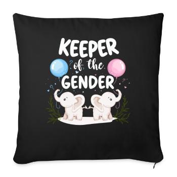 Keeper Of The Gender - Sofa pillowcase 17,3'' x 17,3'' (45 x 45 cm) - black - Front