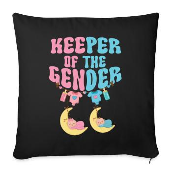 Keeper Of The Gender - Sofa pillowcase 17,3'' x 17,3'' (45 x 45 cm) - black - Front