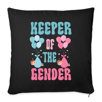 Keeper Of The Gender - Sofa pillowcase 17,3'' x 17,3'' (45 x 45 cm) - black - Front
