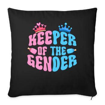 Keeper Of The Gender - Sofa pillowcase 17,3'' x 17,3'' (45 x 45 cm) - black - Front