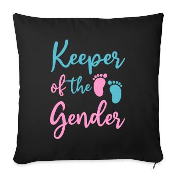 Keeper Of The Gender - Sofa pillowcase 17,3'' x 17,3'' (45 x 45 cm) - black - Front