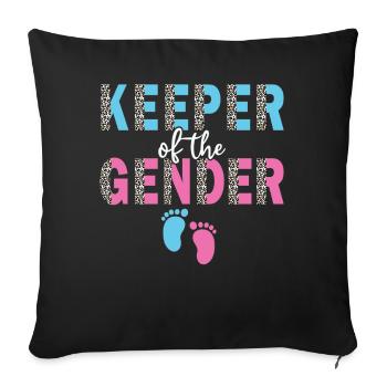 Keeper Of The Gender - Sofa pillowcase 17,3'' x 17,3'' (45 x 45 cm) - black - Front