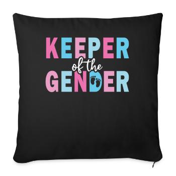 Keeper Of The Gender - Sofa pillowcase 17,3'' x 17,3'' (45 x 45 cm) - black - Front