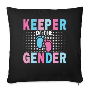 Keeper Of The Gender - Sofa pillowcase 17,3'' x 17,3'' (45 x 45 cm) - black - Front