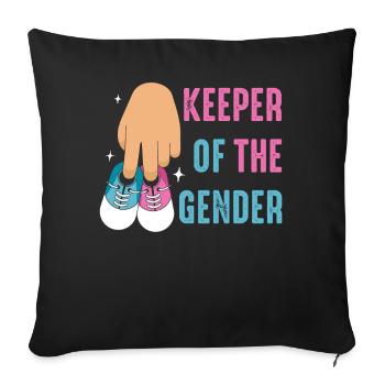 Keeper Of The Gender - Sofa pillowcase 17,3'' x 17,3'' (45 x 45 cm) - black - Front