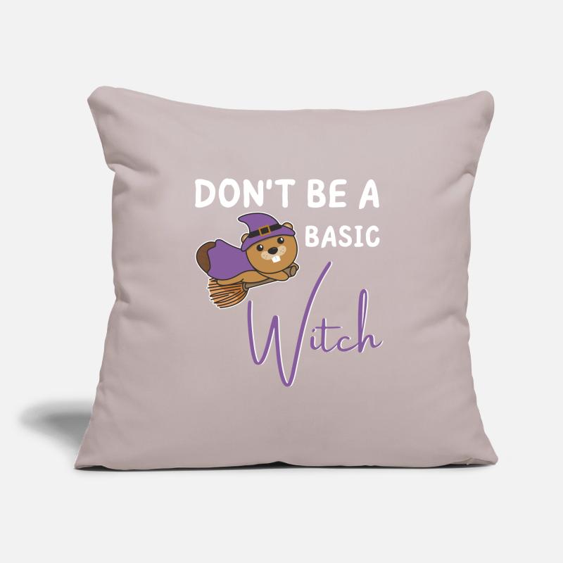 Biber Halloween Hexe Hexen don't be a basic witch Sofakissenbezug 45 x 45 cm