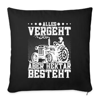 Landwirt Hektar Hühnerbauer Traktor Bauer - Sofakissenbezug 45 x 45 cm - Schwarz - Vorne