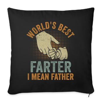 Le meilleur agriculteur du monde, je veux dire père - Housse de coussin décorative 45 x 45 cm - noir - Devant