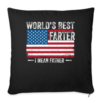 World's Best Farter I Mean Father - Sofa pillowcase 17,3'' x 17,3'' (45 x 45 cm) - black - Front