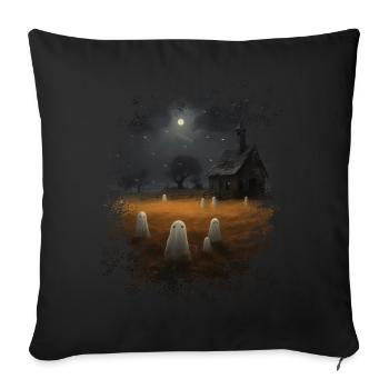 Vintage Ghost Farm Barn Gothic Halloween - Sofa pillowcase 17,3'' x 17,3'' (45 x 45 cm) - black - Front