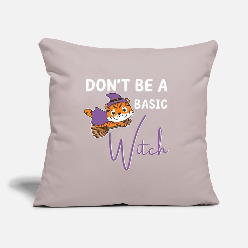 Tiger Halloween Hexen don't be a basic witch Sofakissenbezug 45 x 45 cm