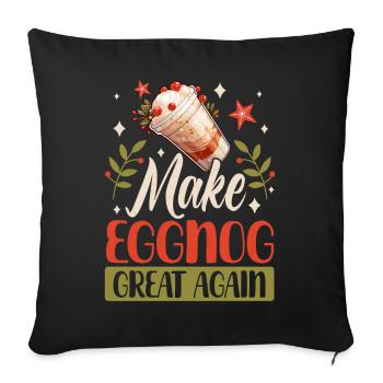 Make Eggnog Great Again Men Women Ice Cream - Sofa pillowcase 17,3'' x 17,3'' (45 x 45 cm) - black - Front