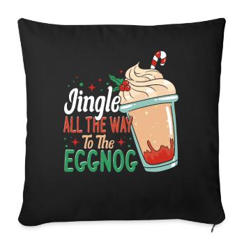 Jingle All The Way To The Eggnog Women Ice Cream - Sofa pillowcase 17,3'' x 17,3'' (45 x 45 cm) - black - Front