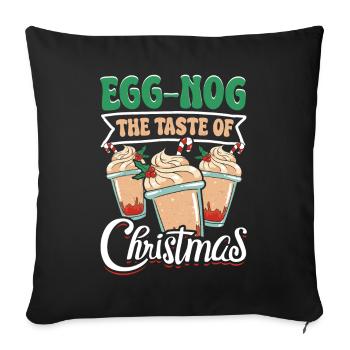 Le lait de poule est mon carburant d’hiver Hommes Femmes Crème glacée - Housse de coussin décorative 45 x 45 cm - noir - Devant