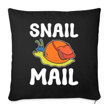 Lustige Schnecke Zoologe - Sofakissenbezug 45 x 45 cm - Schwarz - Vorne
