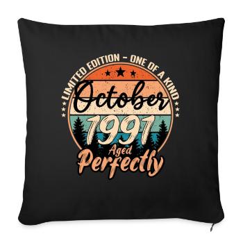 October 1991 anniversary 1991 legends October - Sofa pillowcase 17,3'' x 17,3'' (45 x 45 cm) - black - Front