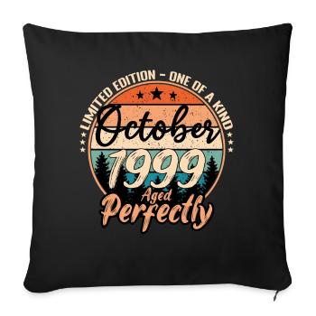 October 1999 anniversary 1999 legends October - Sofa pillowcase 17,3'' x 17,3'' (45 x 45 cm) - black - Front