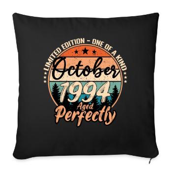 October 1994 anniversary 1994 legends October - Sofa pillowcase 17,3'' x 17,3'' (45 x 45 cm) - black - Front