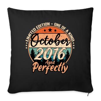 October 2016 anniversary 2016 legends October - Sofa pillowcase 17,3'' x 17,3'' (45 x 45 cm) - black - Front