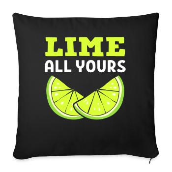 Lime All Yours Obstzüchter - Sofakissenbezug 45 x 45 cm - Schwarz - Vorne